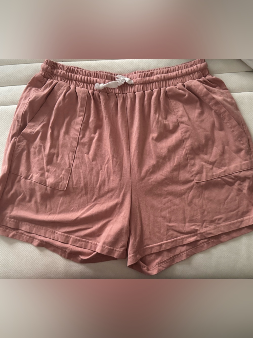 Women's Dusty Rose Athletic Lounge Shorts with Drawstring